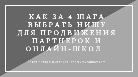 как выбрать нишу для продвижения партнерок как за 4 шага выбрать нишу для продвижения партнерок